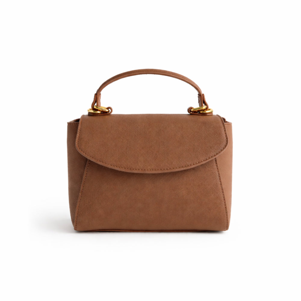 K&Co. Journey Collection Handle Side Bag - CHOCOLATE